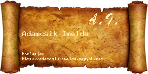 Adamcsik Imelda névjegykártya